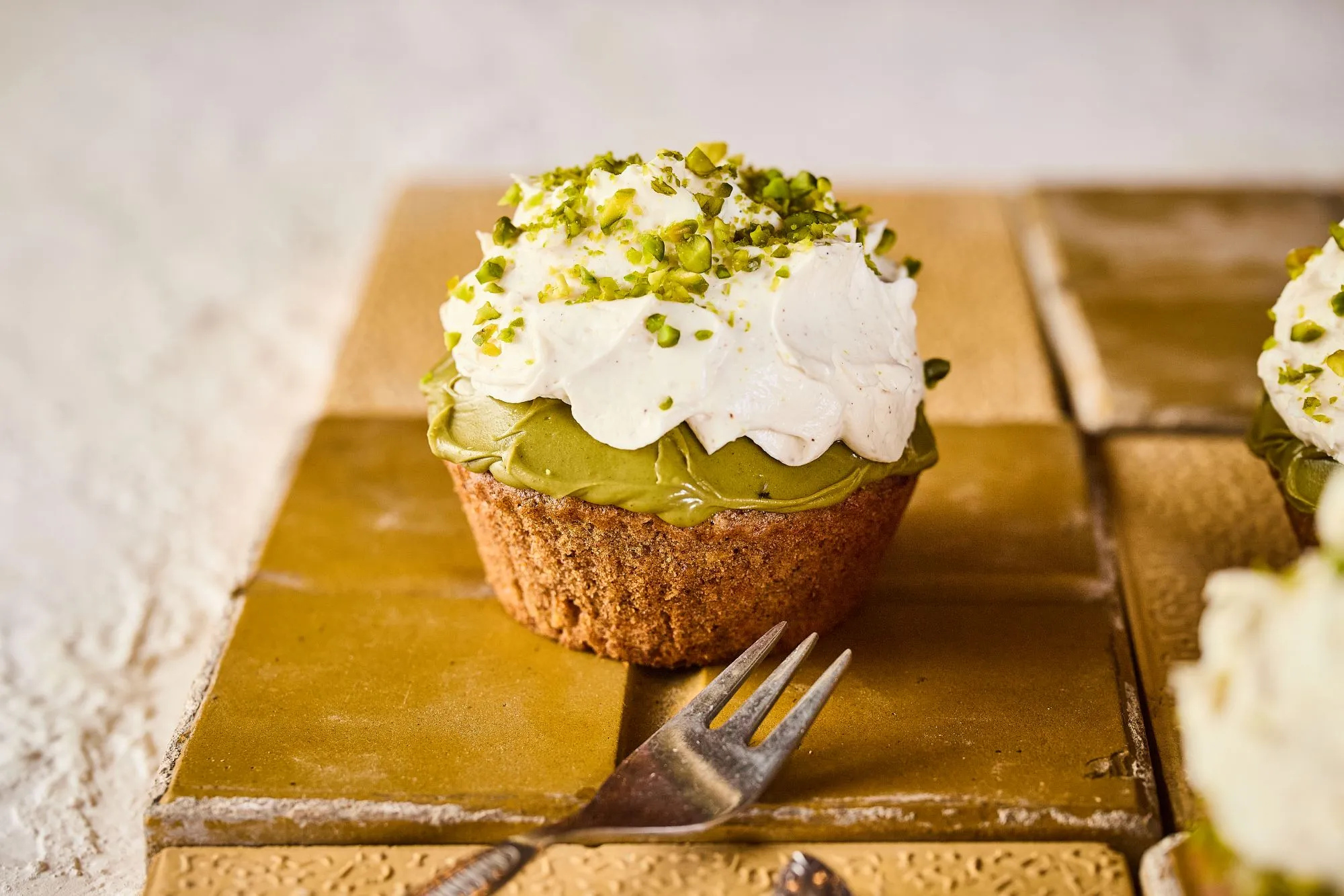 Pisztáciás répatorta cupcake